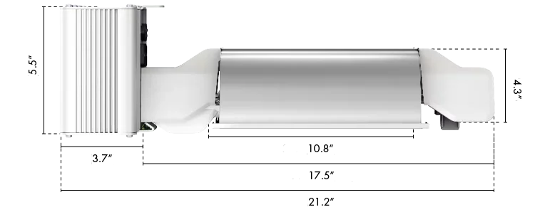 Measurements from side view